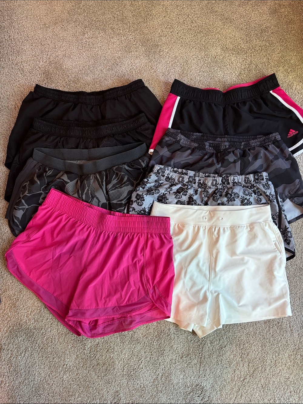 Assortment of Size M Women's Active Shorts 8 pack